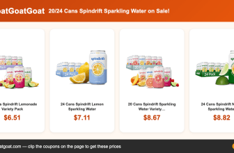 20/24 Cans Spindrift Sparkling Water on Sale!