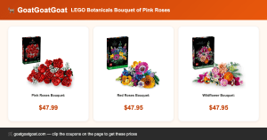 LEGO Botanicals Bouquet of Pink Roses