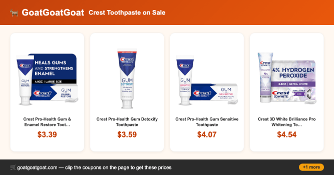 Crest Toothpaste on Sale
