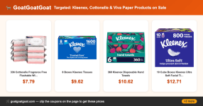 Targeted: Kleenex, Cottonelle & Viva Paper Products on Sale
