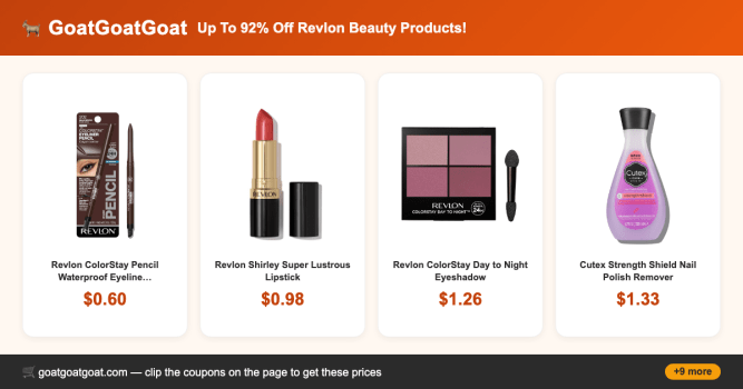 Up To 92% Off Revlon Beauty Products!