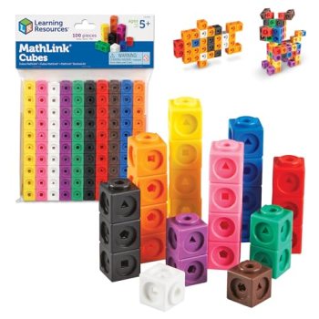 Learning Resources MathLink Cubes – Set of 100 Cubes