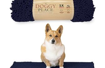 My Doggy Place Dog Mud Mat, 31″ x 20″ Navy Blue