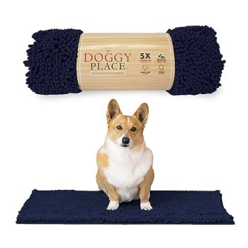 My Doggy Place Dog Mud Mat, 31″ x 20″ Navy Blue