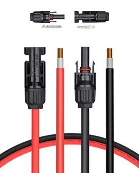 BougeRV 20 Feet 10AWG Solar Extension Cable with Female and Male Connector