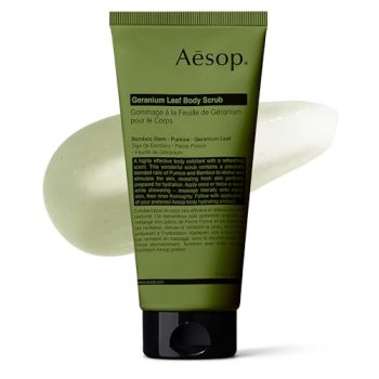 Aesop Geranium Leaf Body Scrub | Exfoliating Body Polish with Bamboo & Pumice |
