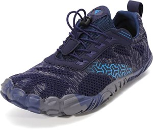WHITIN Men’s Barefoot Trail Running Shoes Minimalist Trainer, Blue, 12