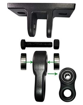 ABUSA Heavy Duty Black Swing Hangers Screws Bolts Included Over 5000 lb Capacity