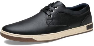Jousen Men’s Business Casual Shoes Dress Sneakers Black 10 Q06