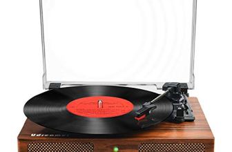 Vinyl Record Player Wireless Turntable with Built-in Speakers and USB Belt-Drive