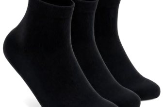RTZAT 90% Merino Wool Breathable Ankle Socks for Men Women 3 Pair Black L