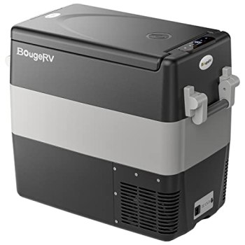 BougeRV 12V Refrigerator 53 Quart, Electric Car Cooler with MAX/ECO Mode
