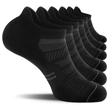 CelerSport 6 Pack Men’s Running Ankle Socks with Cushion