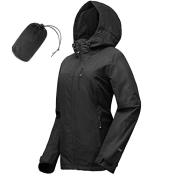 33,000ft Packable Rain Jacket for Women Waterproof Raincoats with Hood