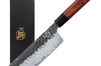 MITSUMOTO SAKARI 7-Inch Japanese Nakiri Knife, 3-layer 9Cr18MoV steel