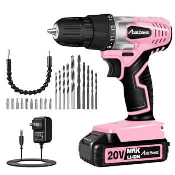 AVID POWER 20V Cordless Drill Set for Home DIY & Beginner Projects