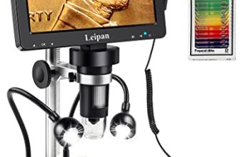 Leipan 7″ LCD Digital Microscope 1200X,12MP Coin Microscope with Screen
