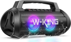 W-King Portable Bluetooth Speaker, 120W Peak Loud Bass Boombox Outdoor