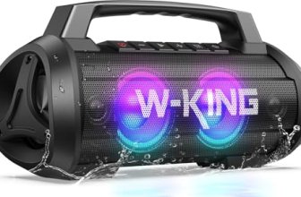 W-King Portable Bluetooth Speaker, 120W Peak Loud Bass Boombox Outdoor