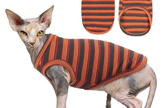OUOBOB Sphynx Cat Clothes, Breathable Hairless Cat Shirts