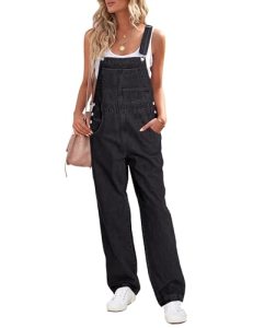 luvamia Overalls Women Loose Fit Denim Bib Baggy Overall Jumpsuit Straight Wide