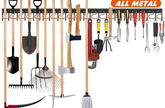 TVKB 68” All Metal Garden Tool Organizer Adjustable Garage Tool Organizer Wall