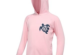 DRONIRING Boys Rash Guard Swim Hoodie, Kids Long Sleeve Sun Fishing Shirts