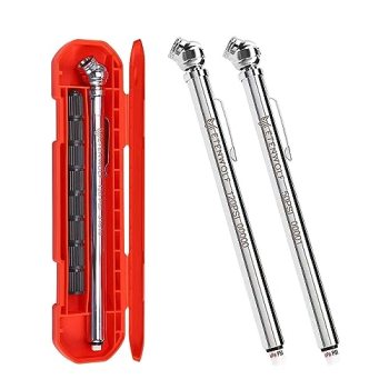 ETENWOLF Pencil Tire Pressure Gauge 2 Pack (10-50PSI, 20-120PSI)