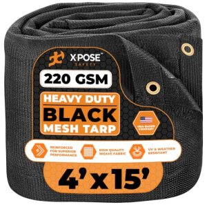 Xpose Safety Heavy Duty Mesh Tarp 4′ x 15′