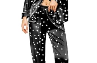 Ekouaer Women Pajama Sets Silk Satin Long Sleeve Pjs Fall Button Down 2 Piece Sl