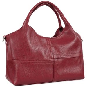 KOGTLA Vegan Leather Purses for Women with Detachable Satchel Strap