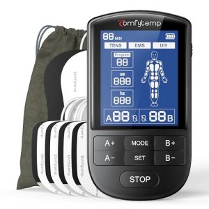 Comfytemp 3-in-1 TENS Unit Muscle Stimulator for Pain Relief, Rechargeable