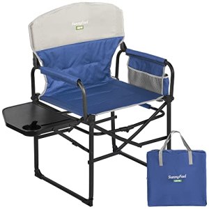 SUNNYFEEL Oversized Directors Camping Chair for Adults with Side Table