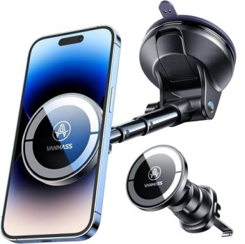 VANMASS for MagSafe Car Holder [Dash+Windshield+Vent] Magnetic Phone Mount
