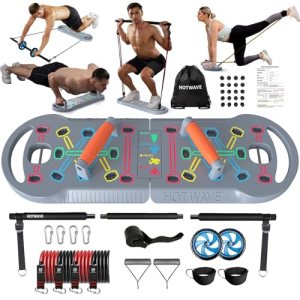 HOTWAVE Push Up Board, Foldable PushUp Board, Portable 20 in 1 Push Up Bar