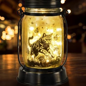 kyoryuger Cat Gift for Women Cat Gifts Solar Lantern