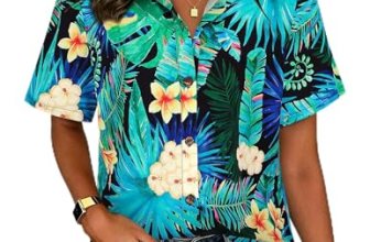 LILYCHIC Women’s Floral Button Down Hawaiian Shirts Luau Party Outfits 2025 Trop