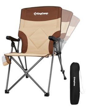 KingCamp Folding Camping Chair Adjustable 3-Position High Back Folding