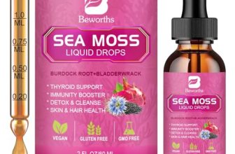 B BEWORTHS Sea Moss Liquid Drops with Black Seed Oil, Ashwagandha, Soursop