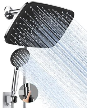 Veken 11.8“ Rain Shower Head with Handheld,Dual High Pressure Shower Heads