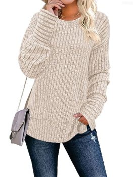JomeDesign Fall Sweaters for Women 2023 Long Sleeve Tunic Tops to Wear with Legg