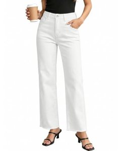 GRAPENT Summer Jeans for Women 2025 Trendy Straight Leg Pants Tummy Control Jean