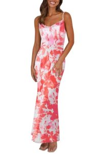 PRETTYGARDEN Adjustable Straps Sleeveless Summer Dresses for Women 2026 Floral M