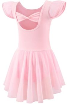 Mecceos Ballet Leotards with Skirt for Toddler Girls Dance Ruffle Ballerina Dres
