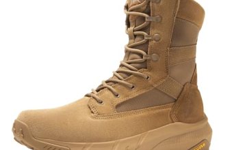 NORTIV 8 Men’s Breathable Tactical Military Work Boots,Coyote,7.5