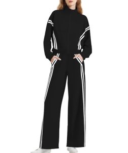 Casly Lamiit Womens Two Piece Lounge Sets Spring Zip Up Tracksuits