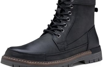 Jousen Men’s Motorcycle Combat Dress Boots with Zipper 8117 black 13