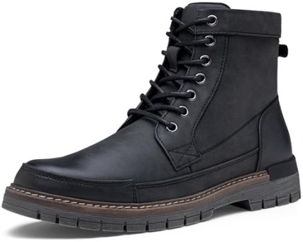 Jousen Men’s Motorcycle Combat Dress Boots with Zipper 8117 black 13