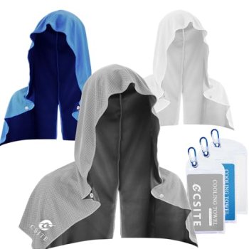 CSITE 3 Pack Cooling Hoodie Towels for Neck and Face