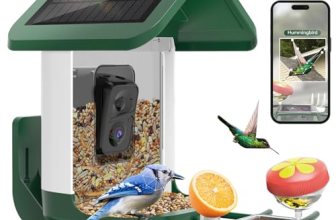 Smart Bird Feeder with Camera Solar Powered, 2K Live Stream for Backyard
